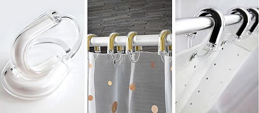 High-end shower curtain rings