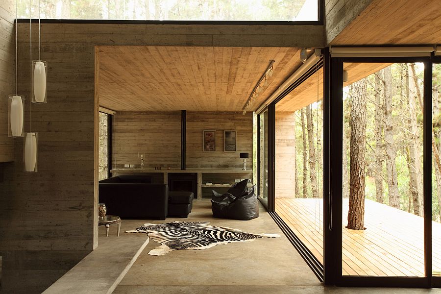 Concrete house - living room decor