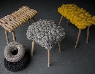 Knitted Chairs by Claire-Anne O'Brien