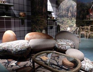 Snake Mirror and Giraffe Stools