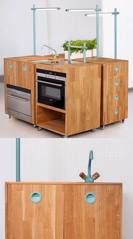 Modern modular recycled kitchen furniture 2