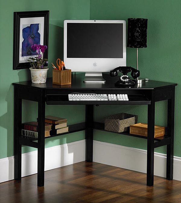 dark corner desk for the office