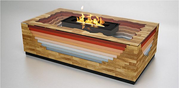 Modern smokeless Terragen fireplace 1