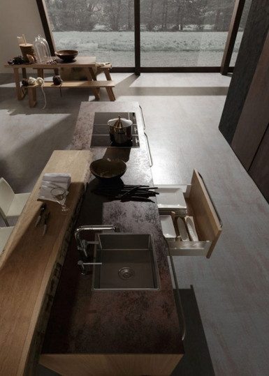 Rough and sophisticated Rational Kitchen suites | Decoist