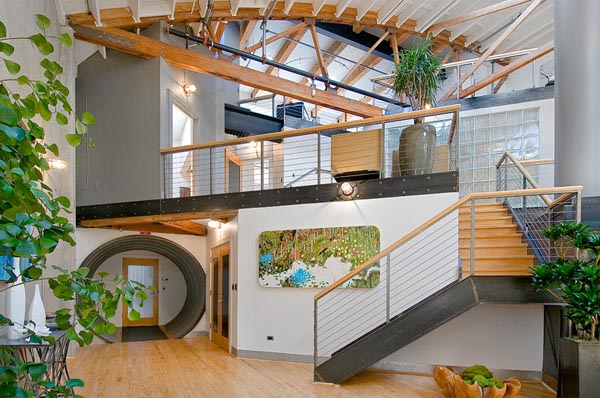 Multi-functional space-saving loft squeezed into small San Francisco condo