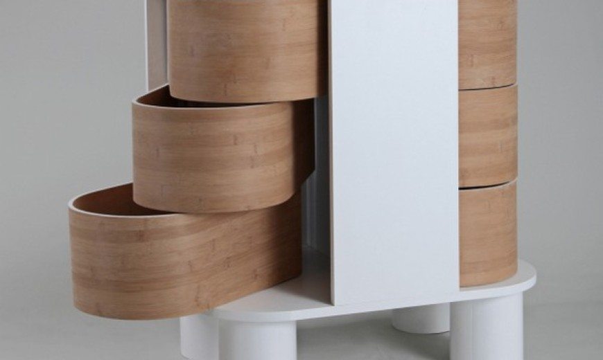 Contemporary dresser design that slides open: Peekaboo Dresser