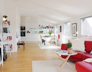 Modern Attic Apartment Charms With Its White Interiors