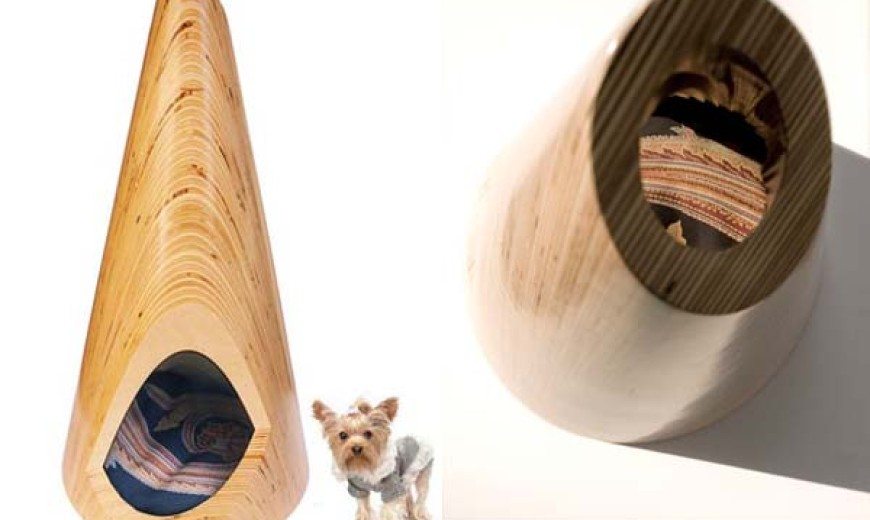 Conical Pup Tent for indoor use - modern pet furniture 