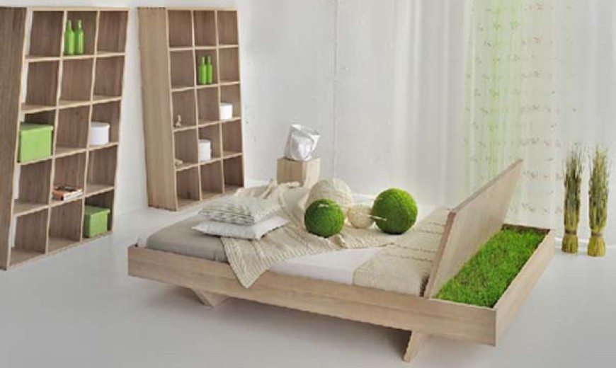 Awesome Somnia Bed design featuring a green display