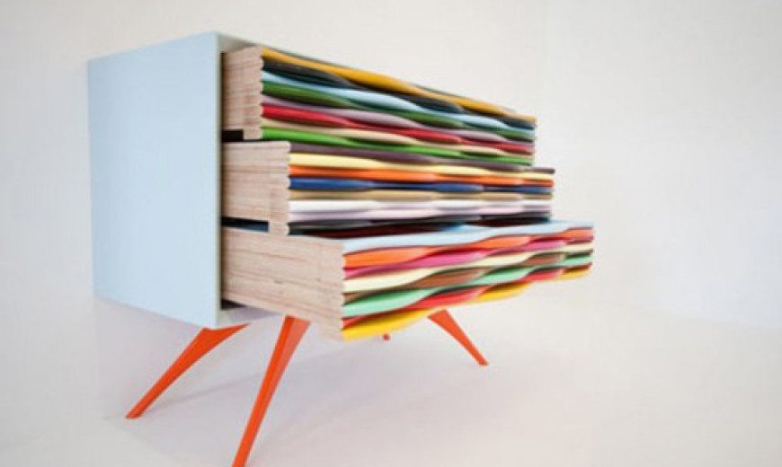 Edna Sideboard collection: vividly coloured and hand-manufactured