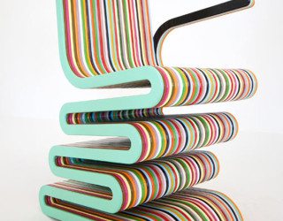 Colored and glossy Mr Smith the Second Chair by Anthony Hartley