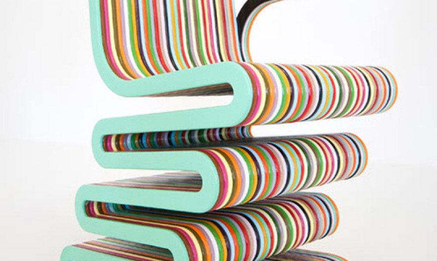 Colored and glossy Mr Smith the Second Chair by Anthony Hartley