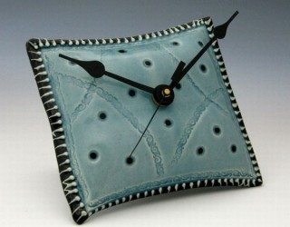 Awesome pillow shaped ceramic wall clock