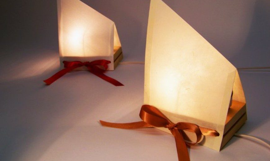 Minimal Paper Accent Lamps from Fine Art Printing Paper