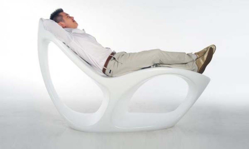 Minimalist round cornered Odyssey Lounge Chair