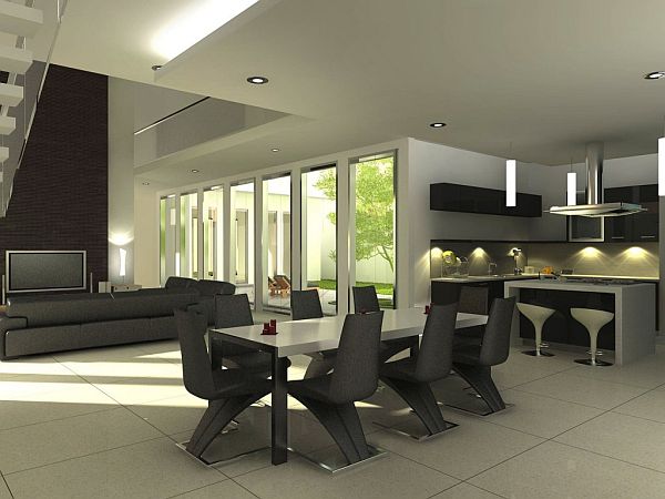 casual modern dining room