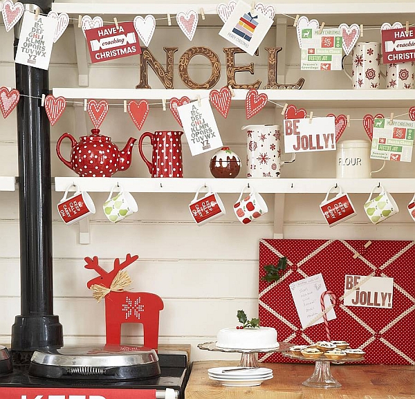 Colorful Christmas Kitchen Idea