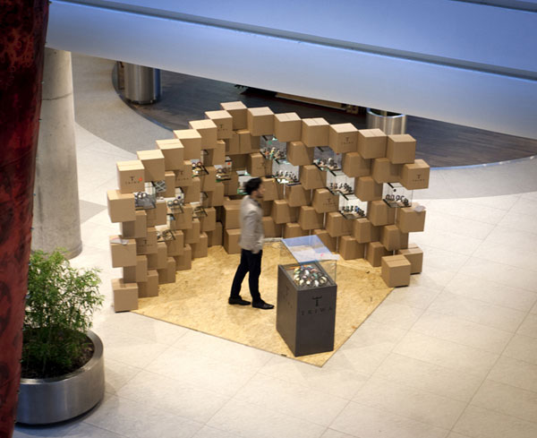 Cool Pop-up Store Made with Carton Boxes 9