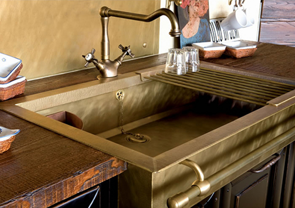 brass sink for kitchen