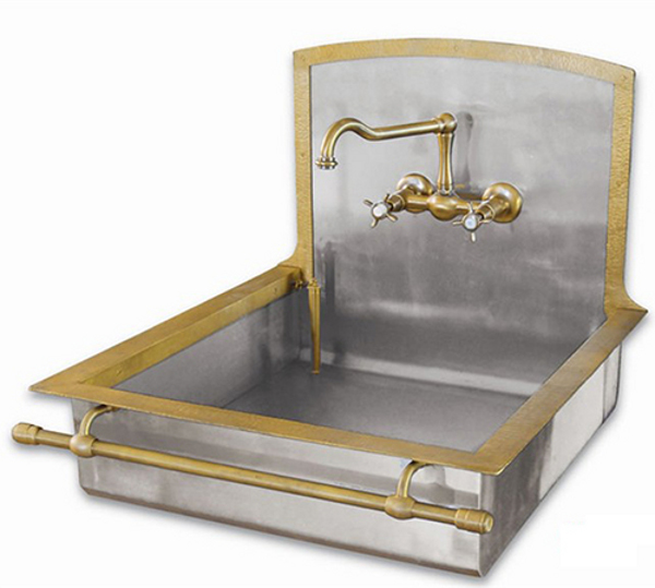 Old-styled brass sinks 6