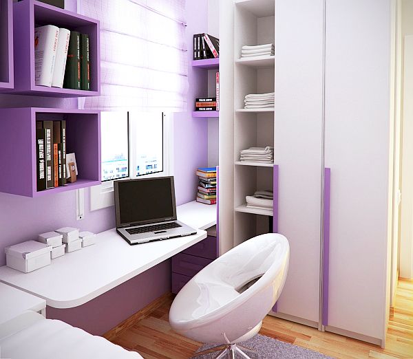 contemporary kids room purple