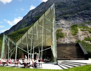 Majestic architecture inspired by mountains: Trollwall Restaurant and Service
