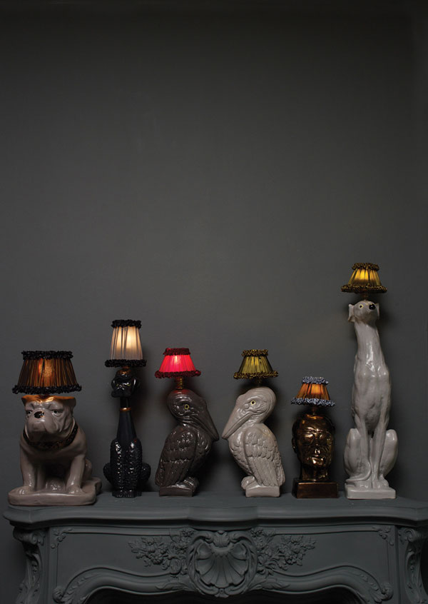 Ceramic deals animal lamp