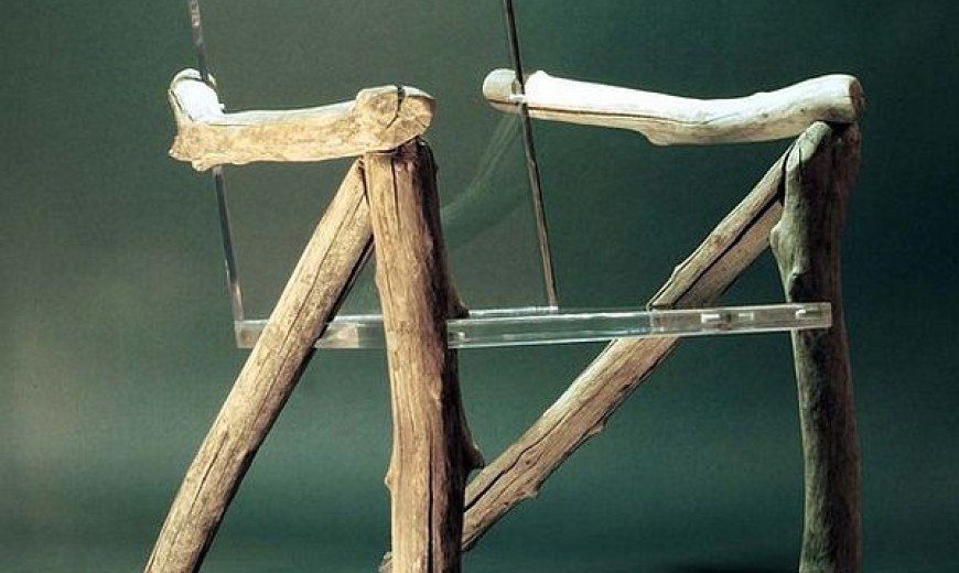 Ultra Modern Bare Bones Ghost Chair: Worn Wood & Translucent Acrylic