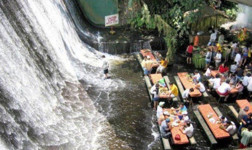 Villa Escudero with waterfall restaurant is the most beautiful dining experience one can have