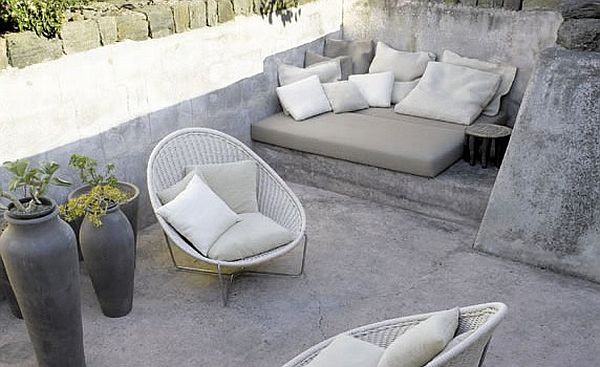 stone patio furniture by Paola Lenti