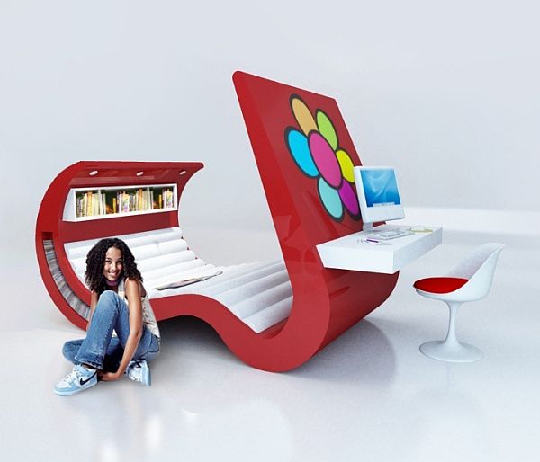 wave chaise teenage furniture