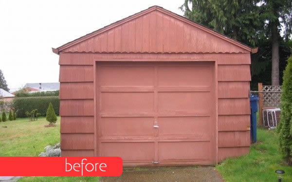 Boring Garage Turned into Fancy Small Home before DIY makeover