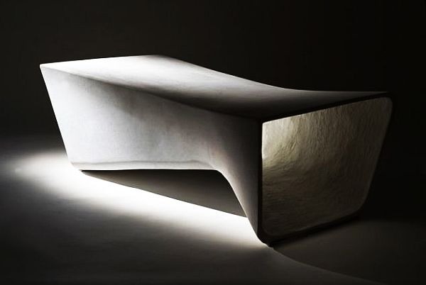 Bridge concrete coffee table