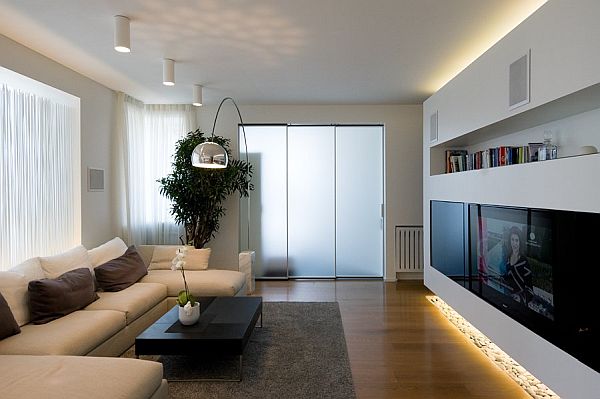 Modern Apartment in Moscow living room