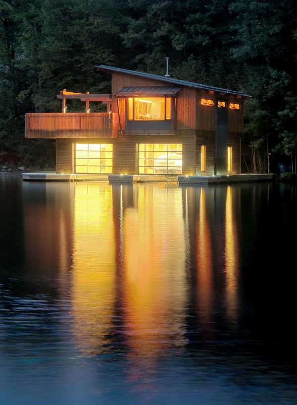 muskoka boathouse is nostalgia reconstructed