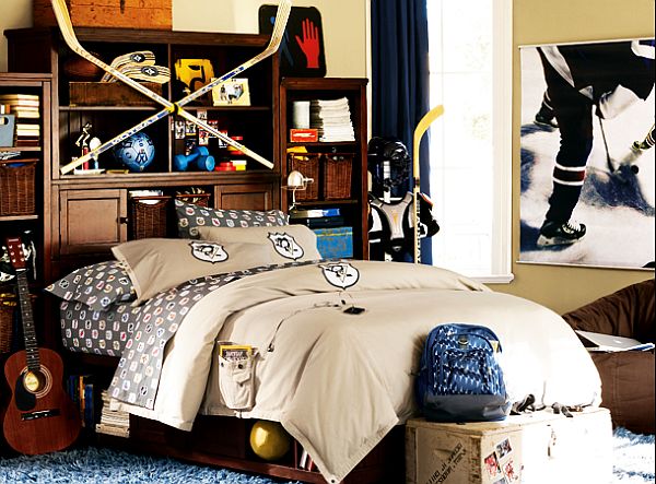 NHL Beadboard teenage boys Bedroom