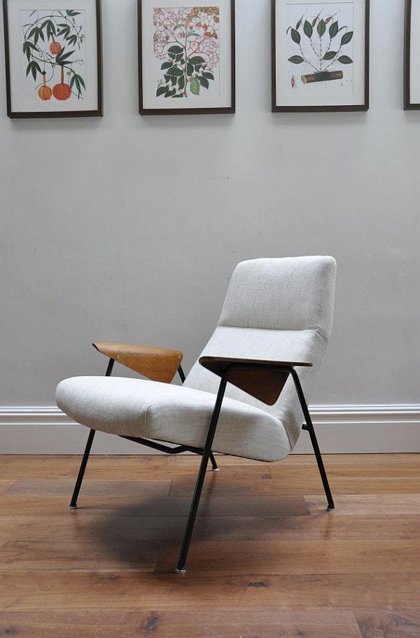 Re-upholstered Arno Votteler 350 chair by Walter Knoll 1