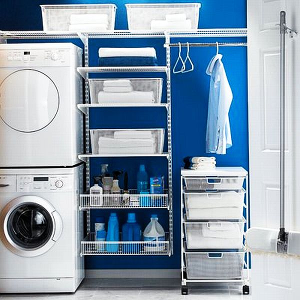 blue laundry room