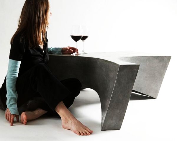 bone concrete coffee table