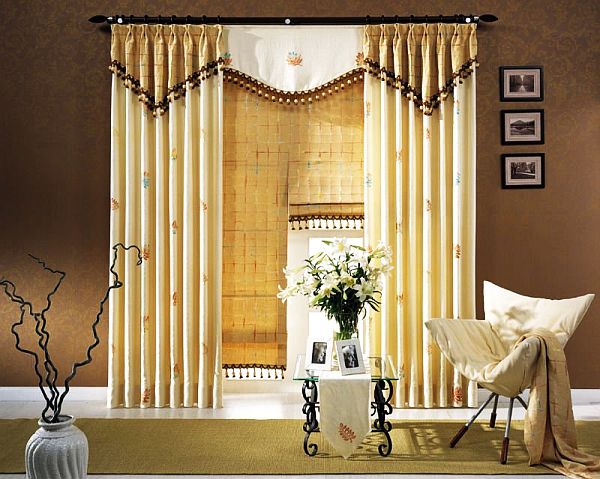 polyester box pleat curtain