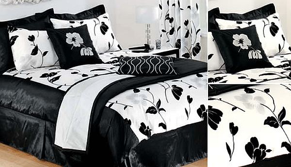 Black White Designer Bedding Sets  Luxury bedding set, Luxury bedding,  Bedroom set designs