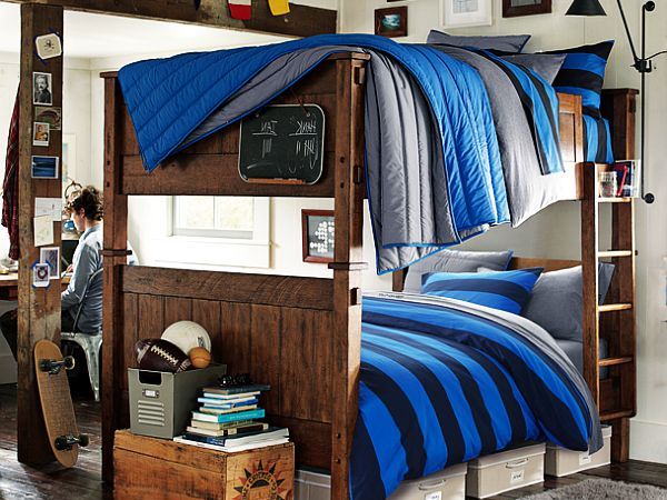 wooden bedroom for teenage boys