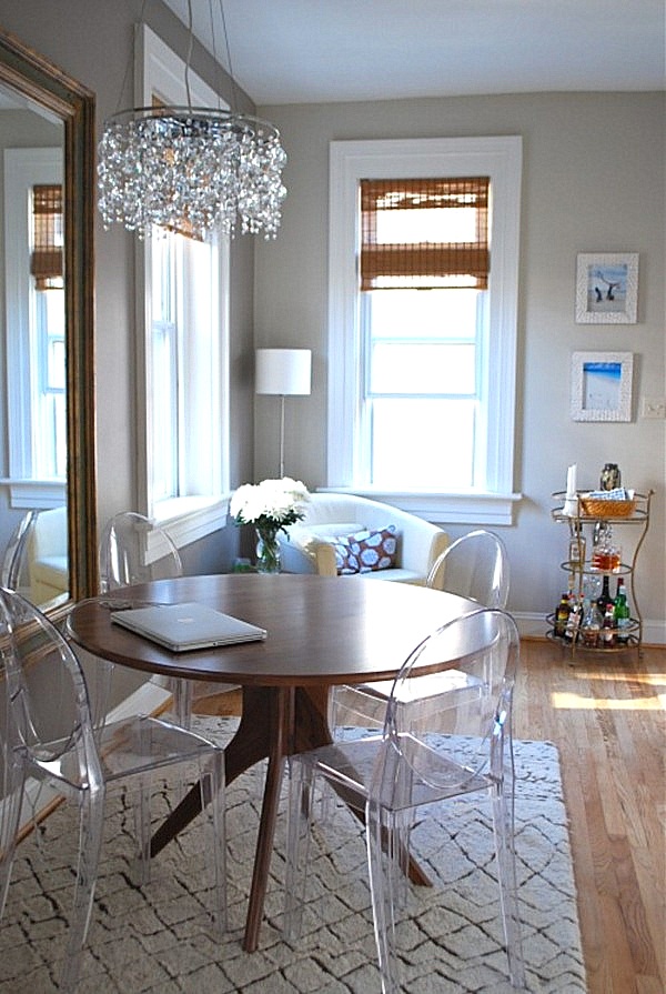 acrylic dining table and chairs