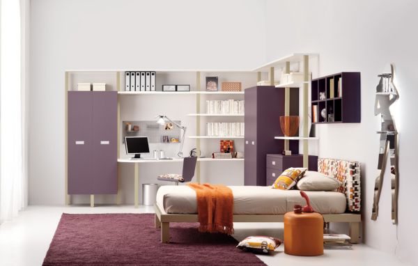 Decorate Your Kids Rooms with beige and purple