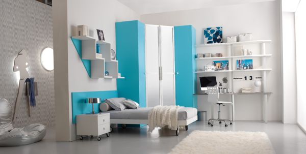 Decorate Your Kids Rooms with blue and silver