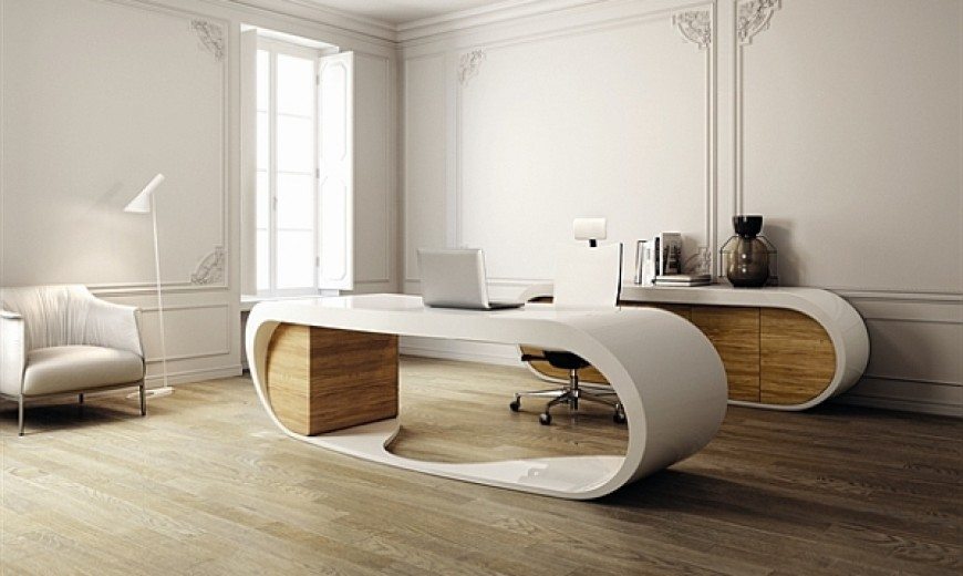 Ultra-modern Goggle Office Desks -  Rounded Shapes Design Ideas