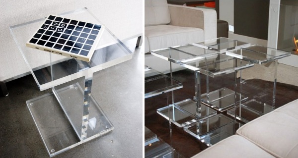 Gus Modern Acrylic I-Beam Table