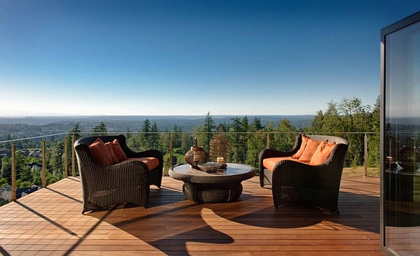 Harrison Street Residence patio furniture wooden deck outside