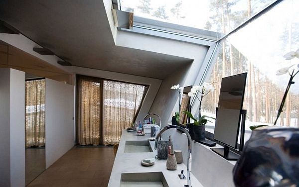 House in the Forest, Moscow - contemporary bathroom