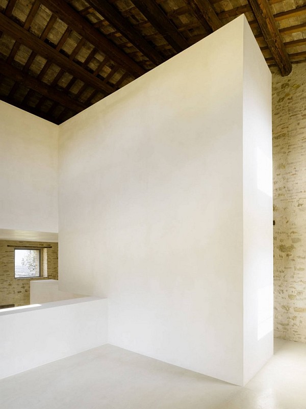 Italian House Renovation white tall walls